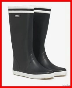 AIGLE - BOTTES HOMME GOELAND 2 MARINE/BLANC P.42