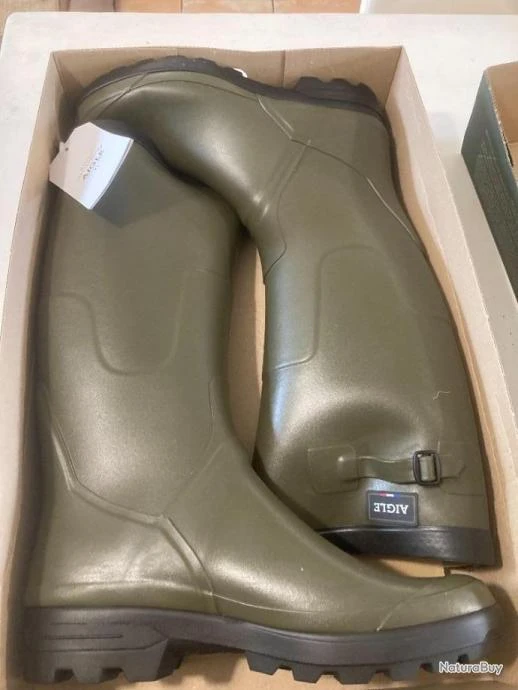 Bottes Aigle Benyl XL Kaki Neuf Taille 48 3 Bottes Aigle Benyl XL Kaki Neuf Taille 48