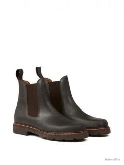 Chaussures En Cuir Aigle Quercy Marron