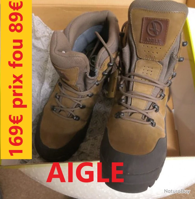 CHAUSSURES AIGLE BROOKS GORE TEX KAKI PT 40 471276-40JS 3 CHAUSSURES AIGLE BROOKS GORE TEX KAKI PT 40 471276-40JS