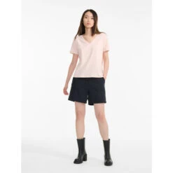 T-Shirt Col V En Coton Lin Aigle -Aigle t shirt col v en coton lin aigle 6